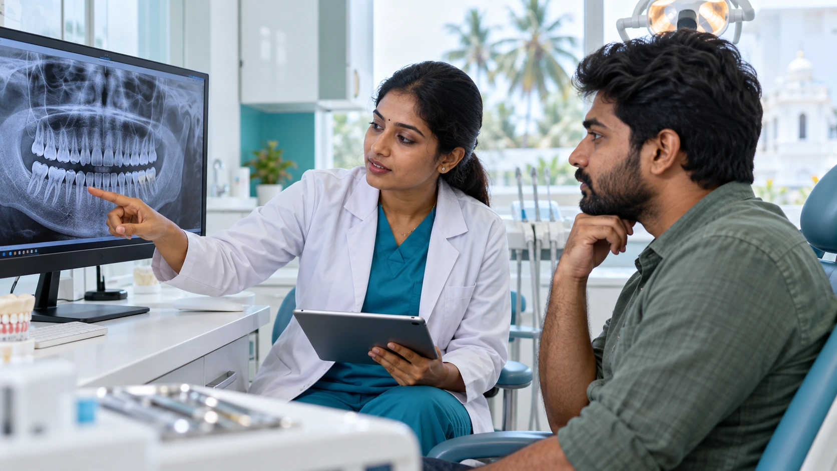 When do you need a root canal in Pondicherry showing professional root canal consultation and dental treatment
