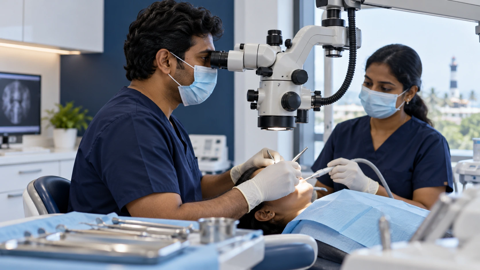Microscope dentistry in Pondicherry with advanced dental microscope for precision treatment