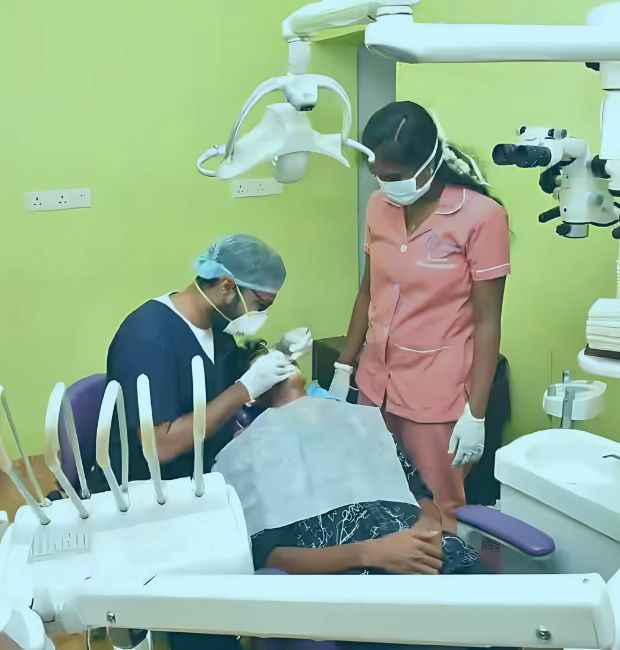 Dental check-up at Smile & Glow Dental Care in Pondicherry