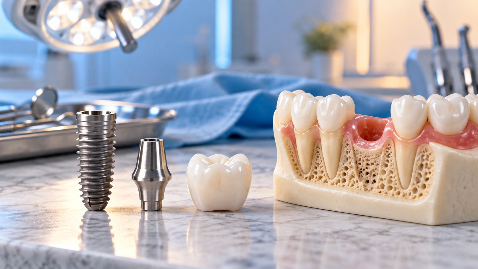 Dental implant treatment guide in Pondicherry showing professional dental implant consultation and treatment planning