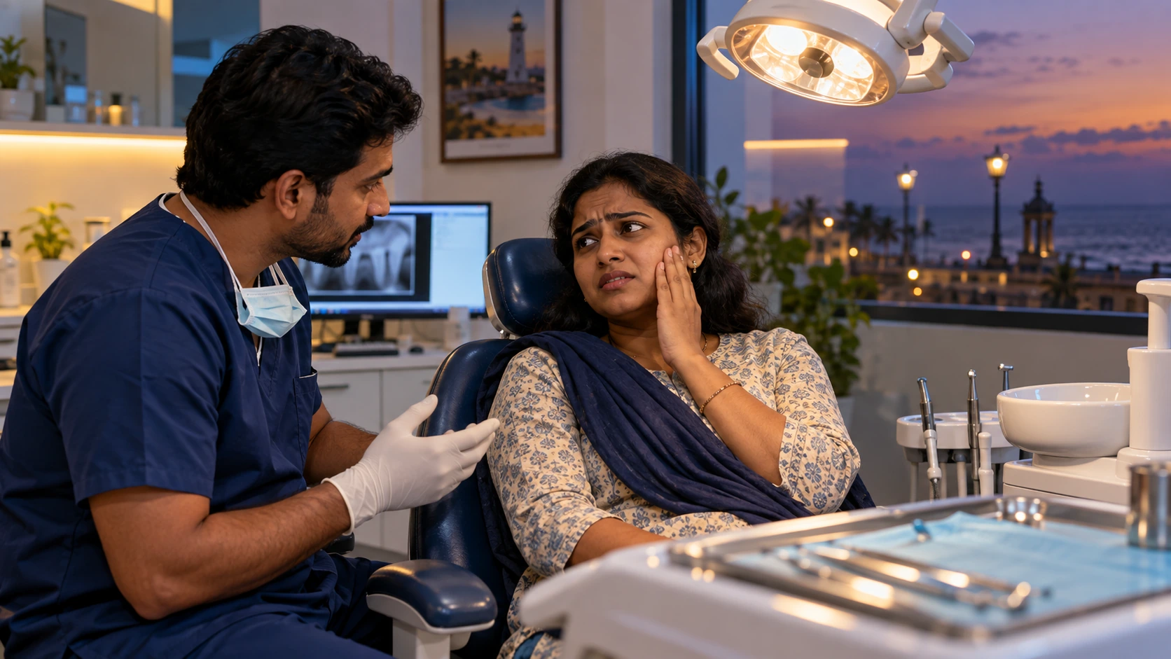 Crooked teeth treatment in Pondicherry using braces and clear aligners